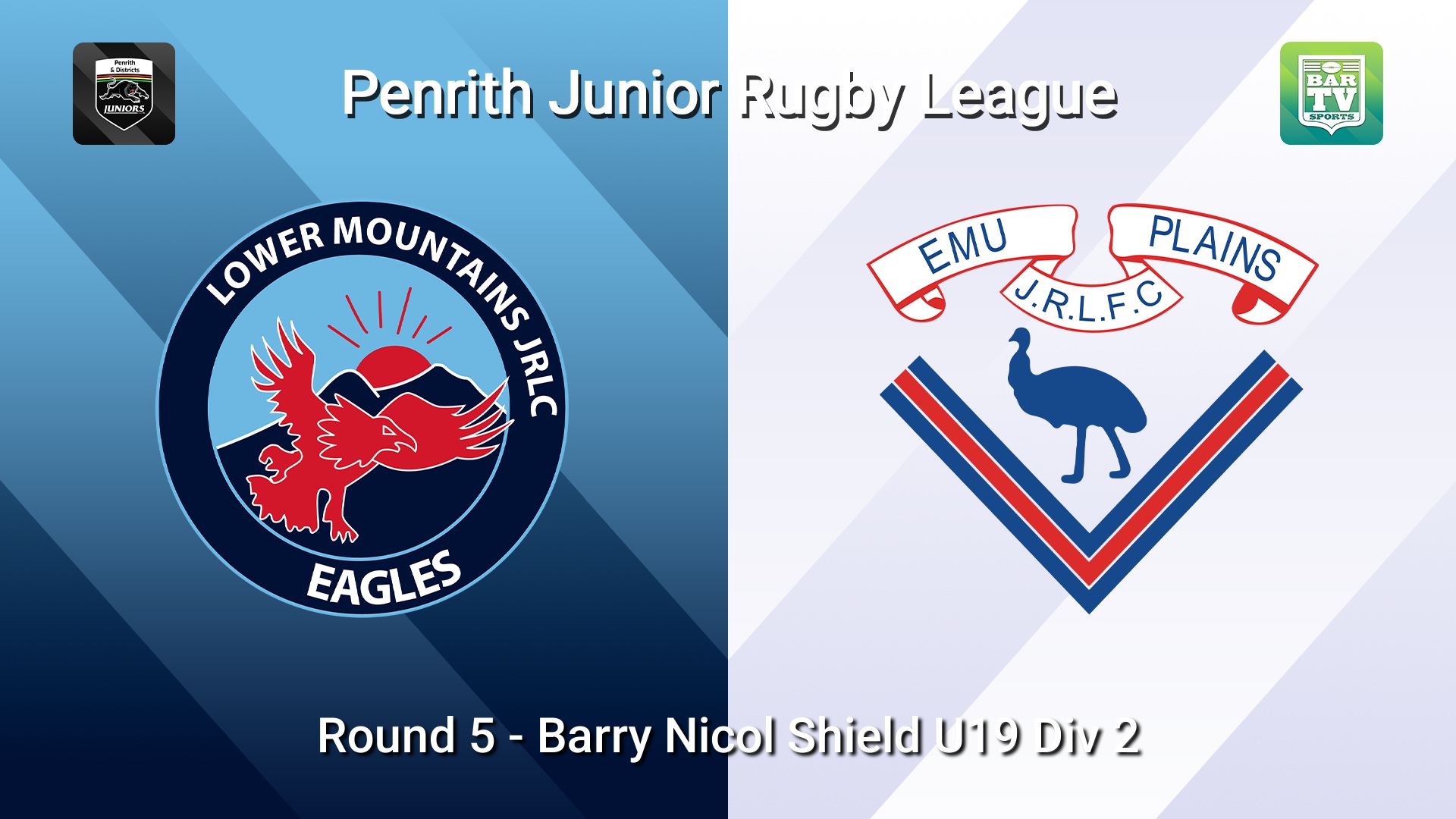 260502-video-Penrith & District Junior Rugby League Round 5 - Barry Nicol Shield U19 Div 2 - Lower Mountains v Emu Plains Slate Image