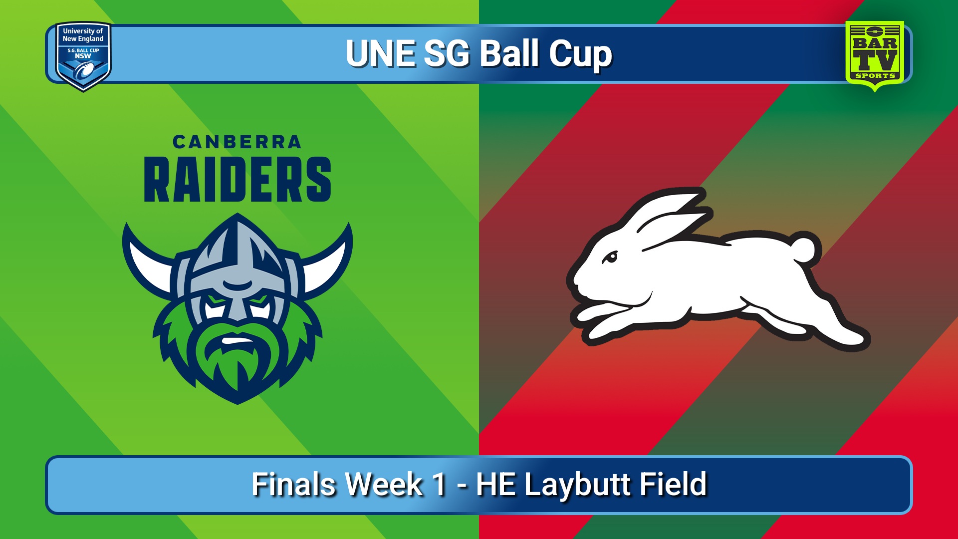 250413-video-UNE SG Ball Cup Finals Week 1 - Canberra Raiders v South Sydney Rabbitohs Minigame Slate Image