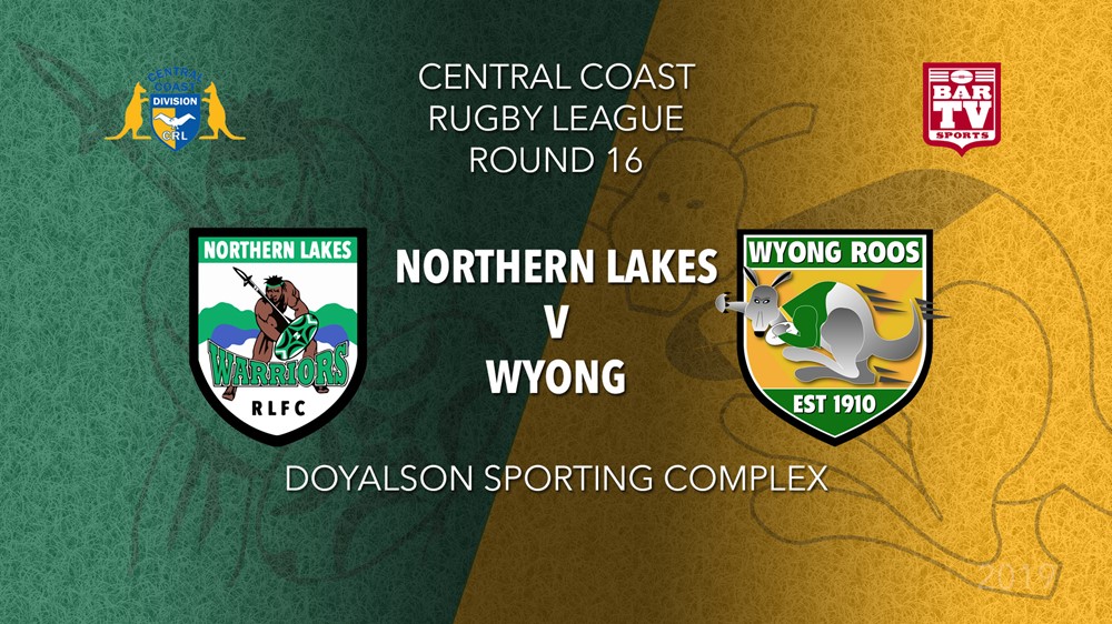 CCRL Round 16 - Reserve - Northern Lakes Warriors v Wyong Roos Slate Image
