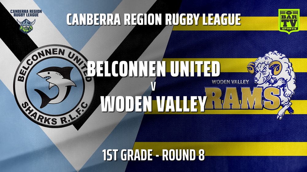 210605-CRRL Round 8 - 1st Grade - Belconnen United Sharks v Woden Valley Rams Slate Image