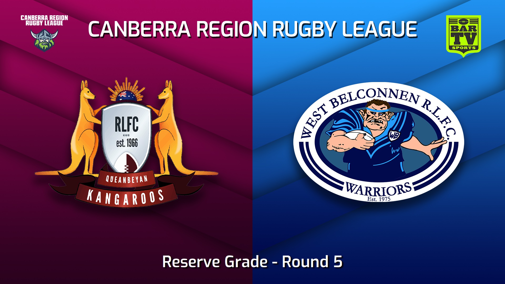 230513-Canberra Round 5 - Reserve Grade - Queanbeyan Kangaroos v West Belconnen Warriors Slate Image