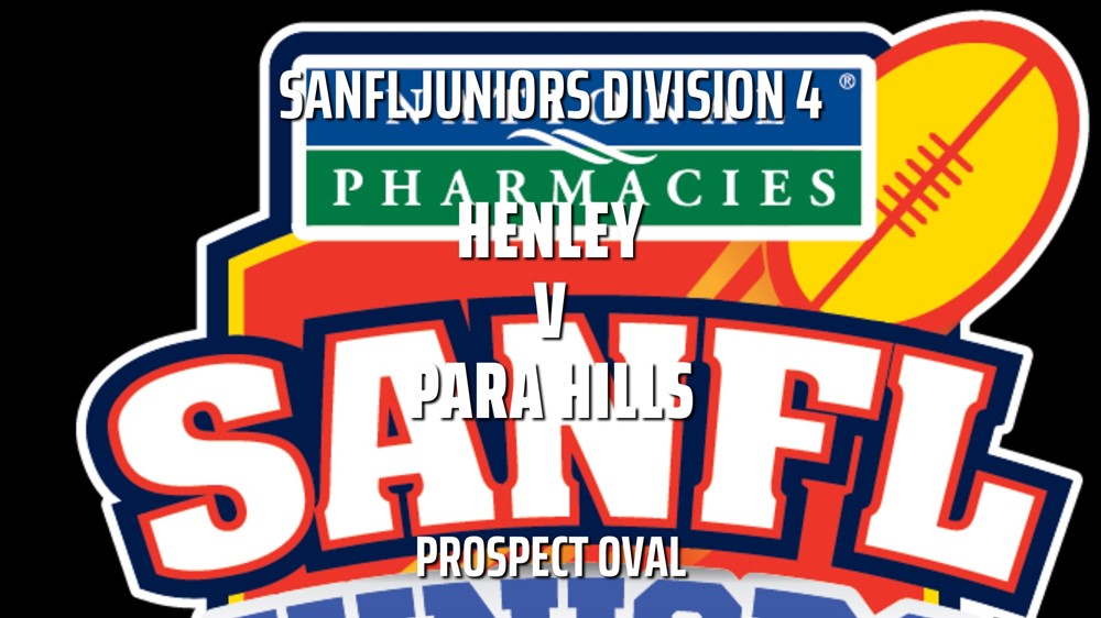 MINI GAME: SANFL Juniors Division 4 - Under 14 Boys - HENLEY v PARA HILLS Slate Image
