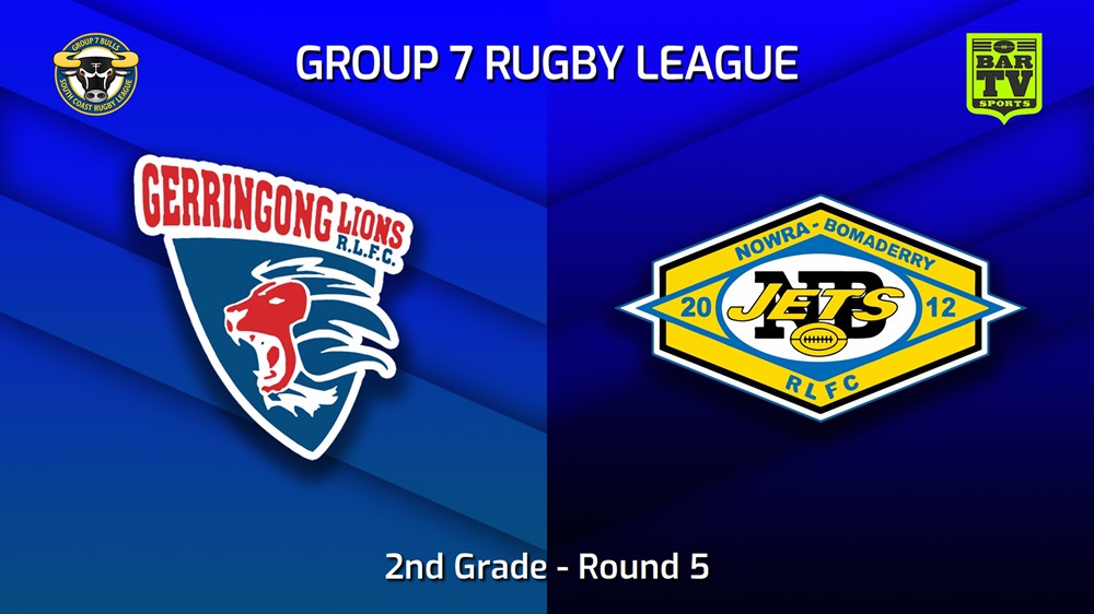 220611-South Coast Round 5 - 2nd Grade - Gerringong Lions v Nowra-Bomaderry Jets Slate Image
