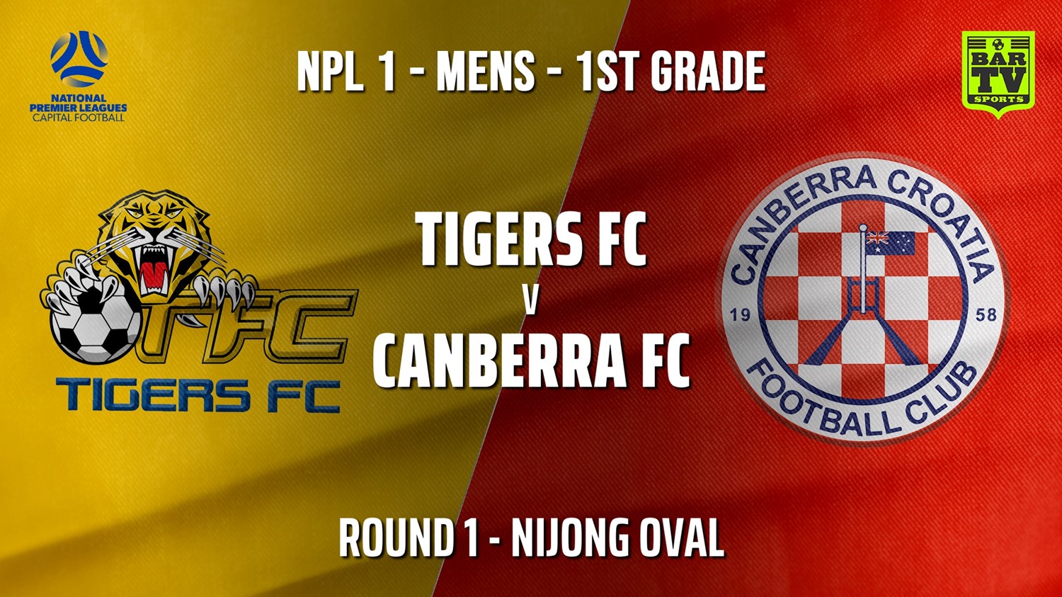 NPL - CAPITAL Round 1 - Tigers FC v Canberra FC Minigame Slate Image