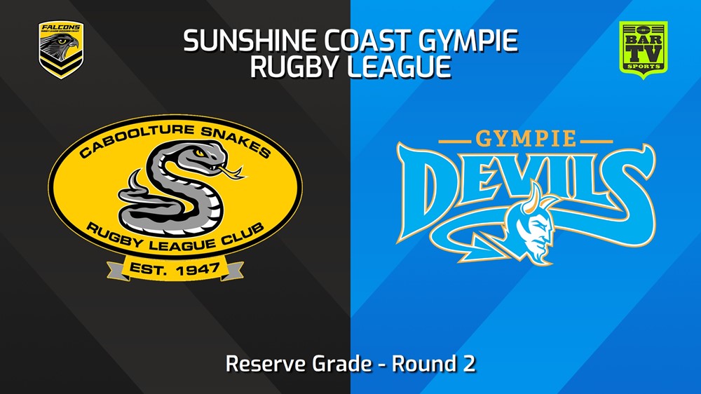 240414-Sunshine Coast RL Round 2 - Reserve Grade - Caboolture Snakes v Gympie Devils Minigame Slate Image
