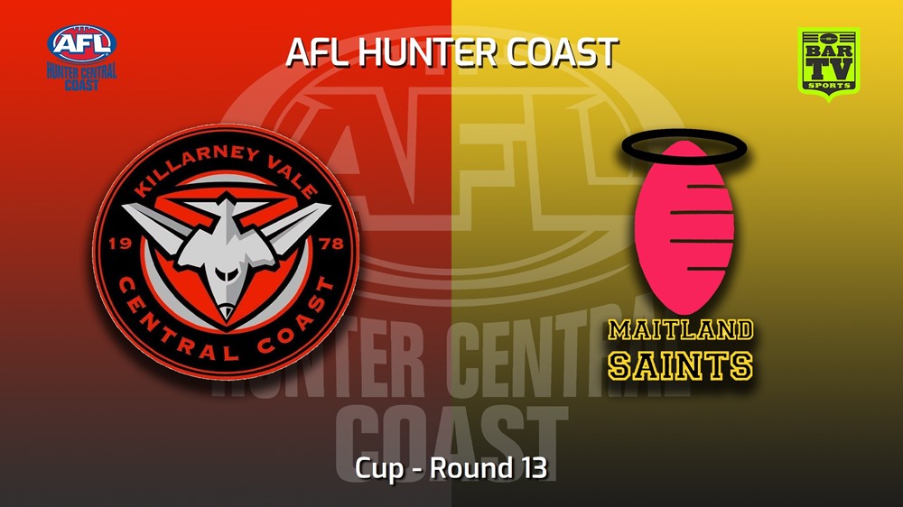 MINI GAME: AFL Hunter Central Coast Round 13 - Cup - Killarney Vale Bombers v Maitland Saints Slate Image