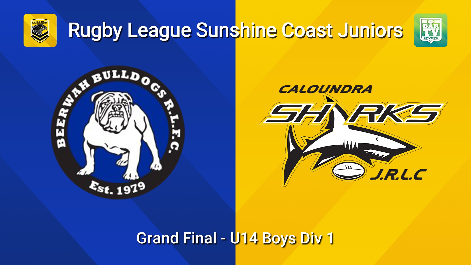 260905-video-Sunshine Coast Junior Rugby League Grand Final - U14 Boys Div 1 - Beerwah Bulldogs JRL v Caloundra Sharks JRL Slate Image