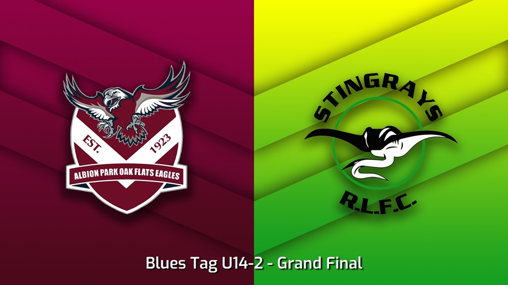 230826-South Coast Juniors Grand Final - Blues Tag U14-2 - Albion Park Oak Flats Eagles v Stingrays of Shellharbour Slate Image