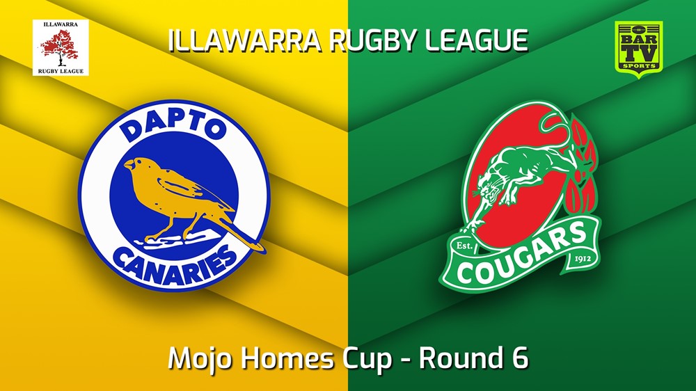 MINI GAME: Illawarra Round 6 - Mojo Homes Cup - Dapto Canaries v Corrimal Cougars Slate Image