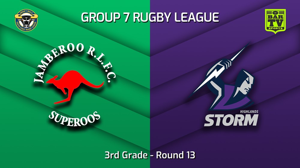 230708-South Coast Round 13 - 3rd Grade - Jamberoo Superoos v Southern Highlands Storm Minigame Slate Image