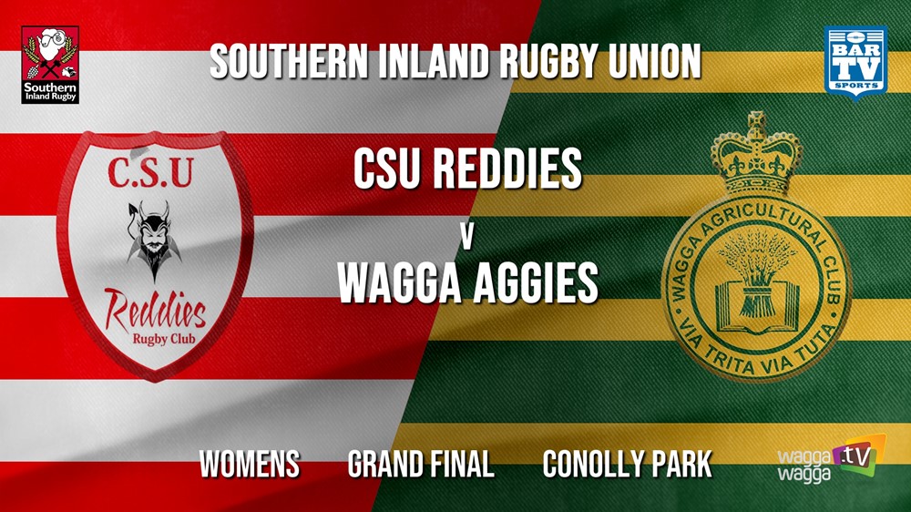 Southern Inland Rugby Union Grand Final - Womens - CSU Reddies v Wagga Agricultural College Slate Image