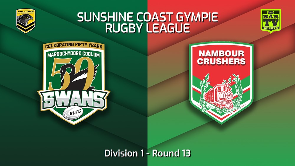 220716-Sunshine Coast RL Round 13 - Division 1 - Maroochydore Swans v Nambour Crushers Slate Image