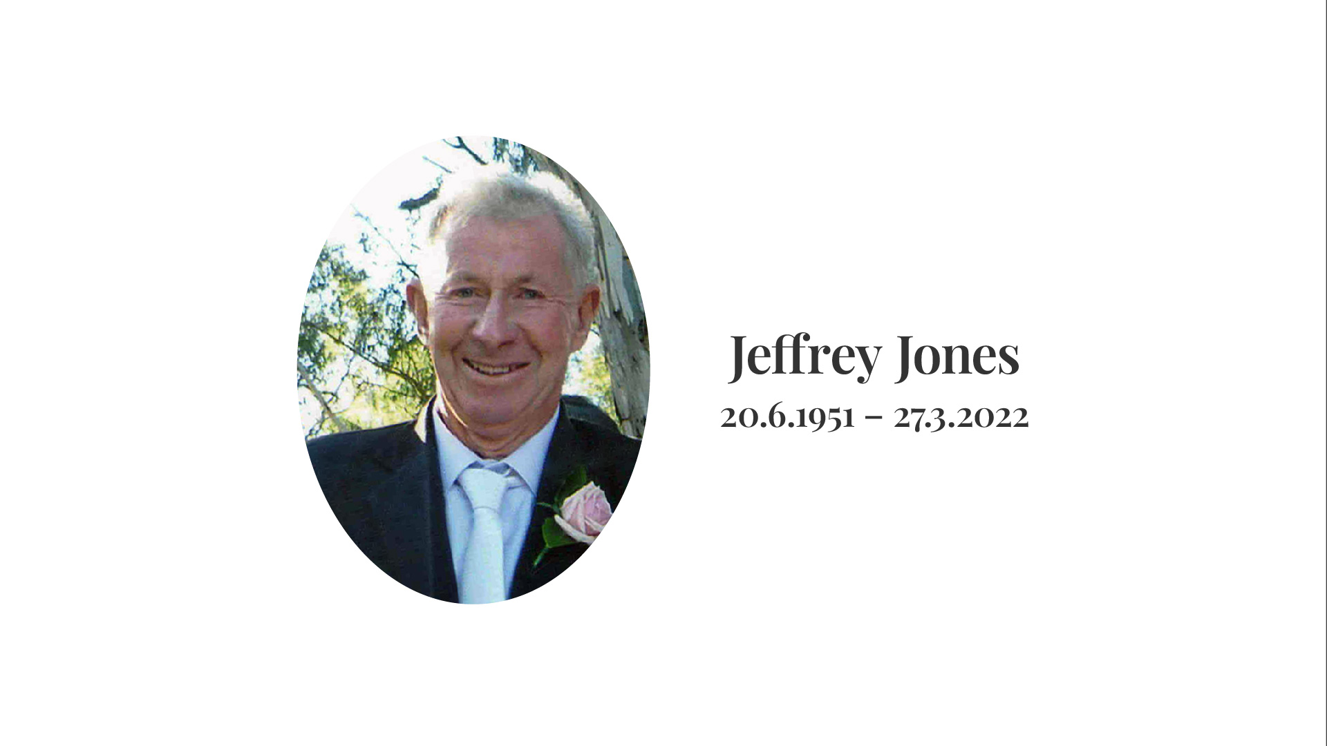 VIDEO: 13/04/2022 13:00 - Funeral of Jeff Jones