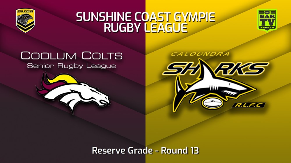 230716-Sunshine Coast RL Round 13 - Reserve Grade - Coolum Colts v Caloundra Sharks Minigame Slate Image