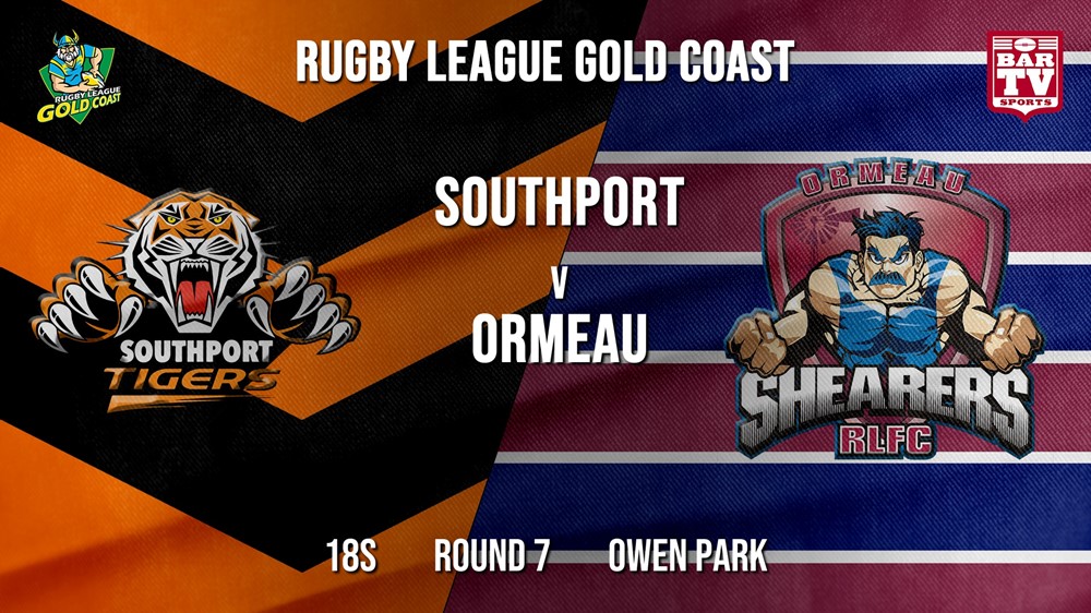 RLGC Round 7 - 18s - Southport Tigers v Ormeau Shearers Slate Image