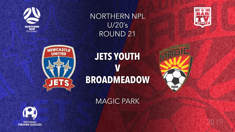 NPL Youth - Northern NSW Round 21 - Newcastle Jets FC U20 v Broadmeadow Magic FC U20 Slate Image