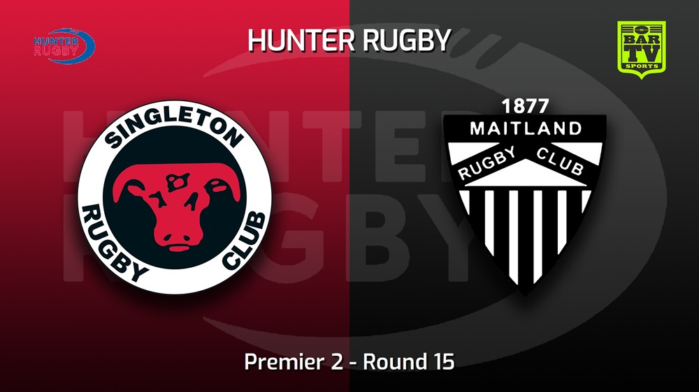 MINI GAME: Hunter Rugby Round 15 - Premier 2 - Singleton Bulls v Maitland Slate Image