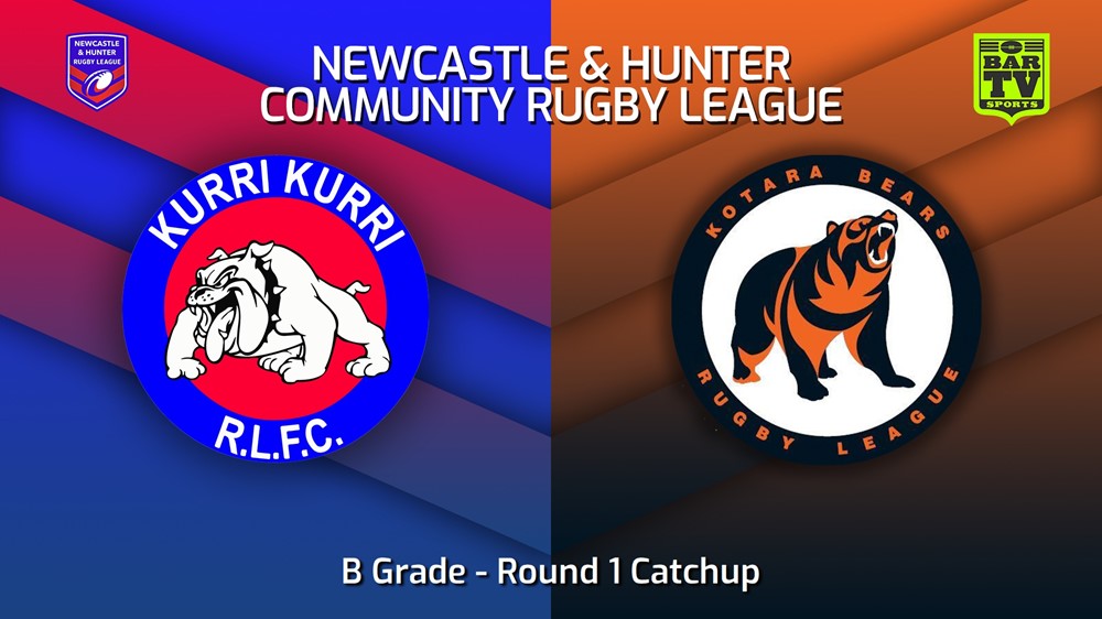 220813-NHRL Round 1 Catchup - B Grade - Kurri Kurri Bulldogs v Kotara Bears Slate Image