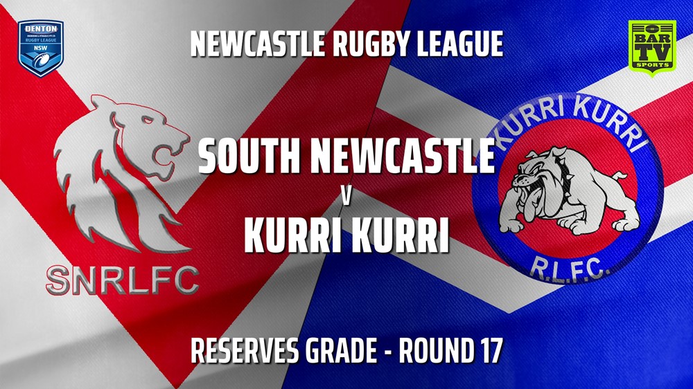 MINI GAME: Newcastle Round 17 - Reserves Grade - South Newcastle v Kurri Kurri Bulldogs Slate Image
