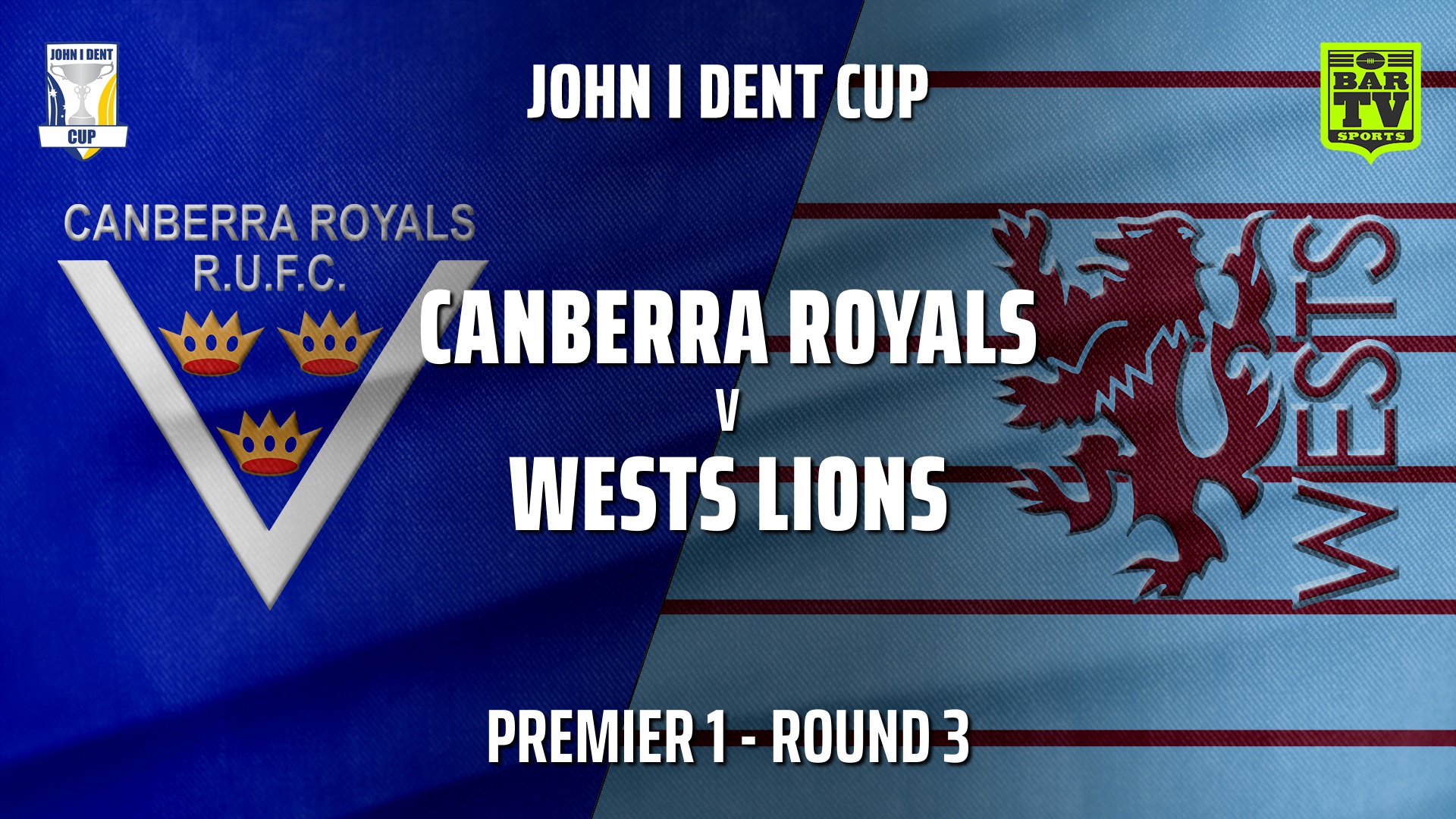 210501-John I Dent Round 3 - Premier 1 - Canberra Royals v Wests Lions Slate Image