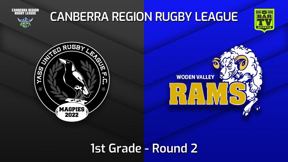 220409-Canberra Round 2 - 1st Grade - Yass Magpies v Woden Valley Rams Slate Image