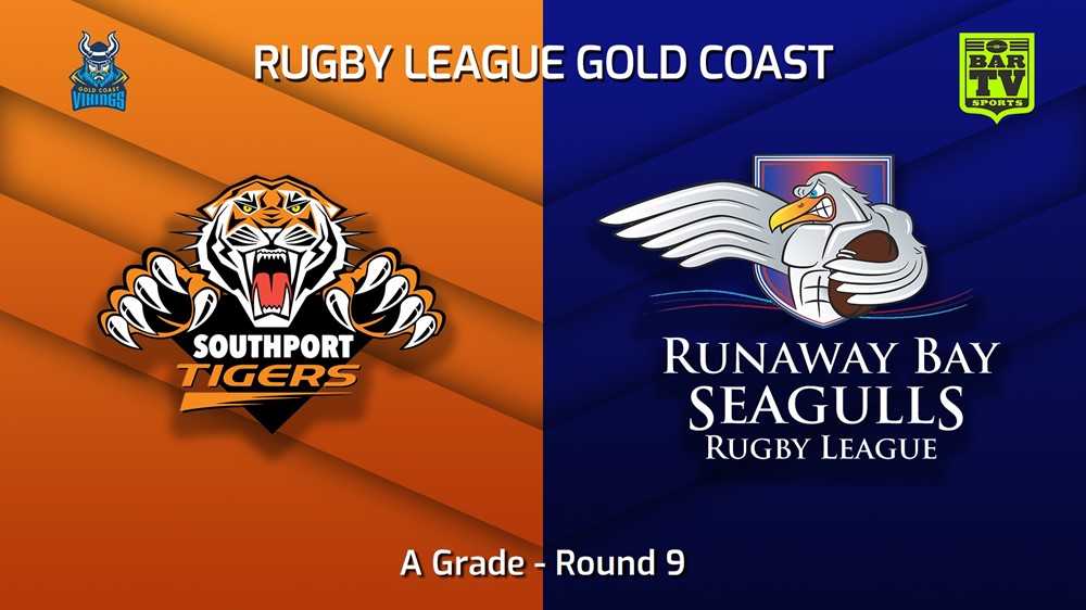 230625-Gold Coast Round 9 - A Grade - Southport Tigers v Runaway Bay Seagulls Minigame Slate Image