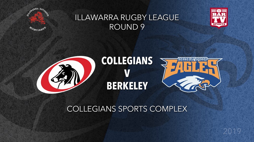 IRL Round 9 - 1st Grade - Berkeley Eagles v Collegians RLFC Slate Image