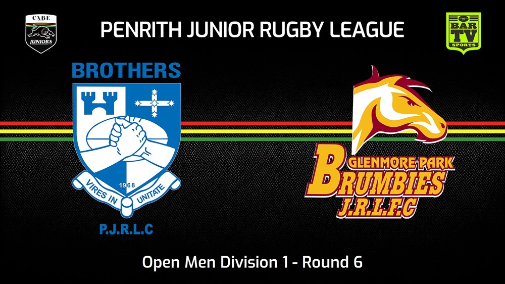 240519-video-Penrith & District Junior Rugby League Round 6 - Open Men Division 1 - Brothers v Glenmore Park Brumbies Minigame Slate Image