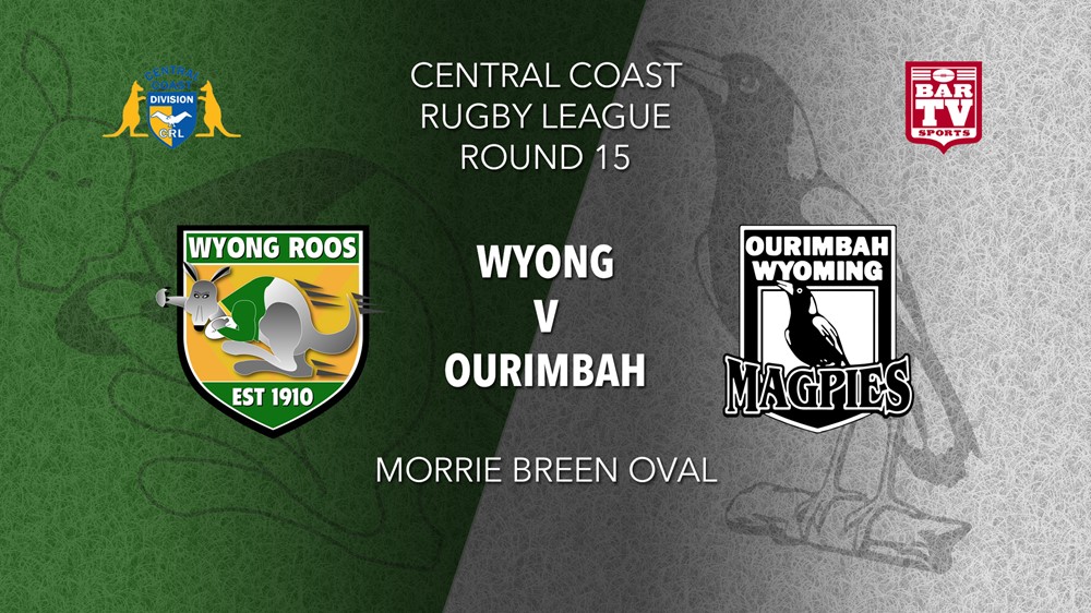 CCRL Round 15 - 1st Grade - Wyong Roos v Ourimbah Wyoming Magpies Slate Image