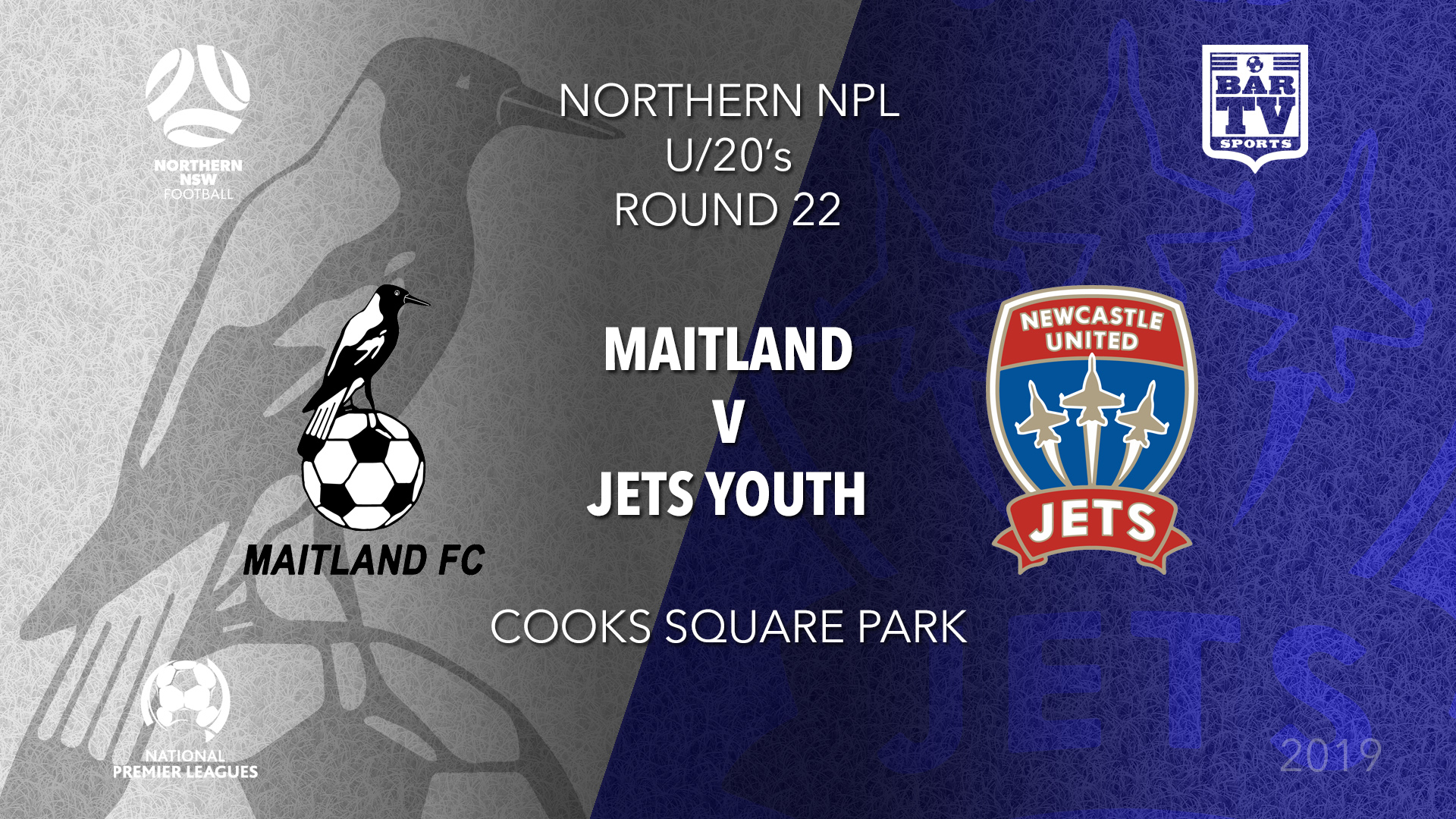 NPL Youth - Northern NSW Round 22 - Maitland FC U20 v Newcastle Jets FC U20 Slate Image