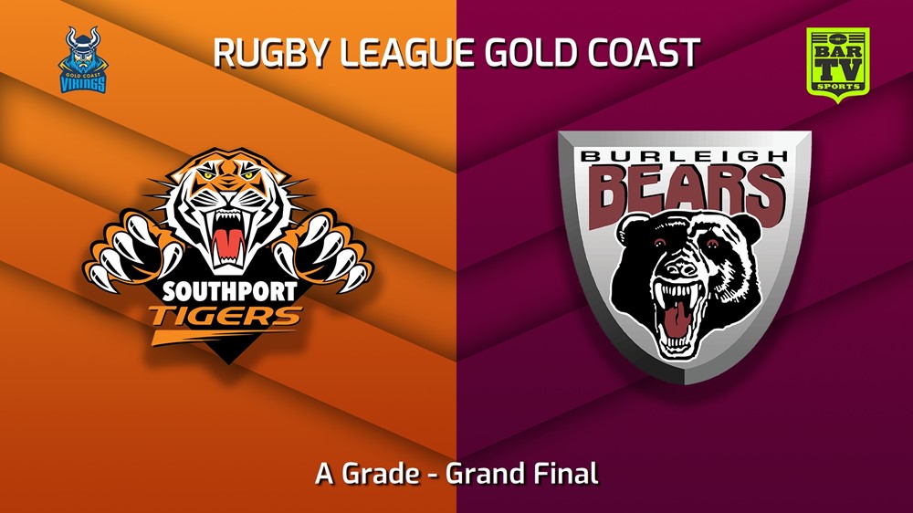220917-Gold Coast Grand Final - A Grade - Southport Tigers v Burleigh Bears Slate Image