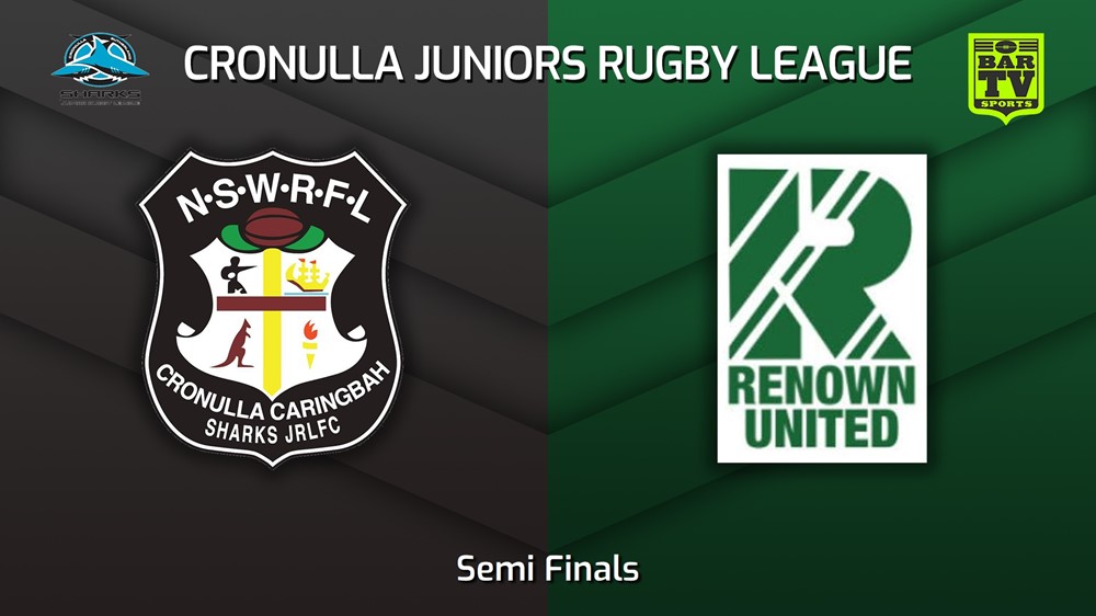 230819-Cronulla Juniors Semi Finals - U16 Gold - Cronulla Caringbah v Renown United Slate Image