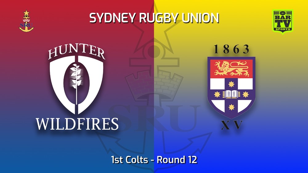 220625-Sydney Rugby Union Round 12 - 1st Colts - Hunter Wildfires v Sydney University Slate Image