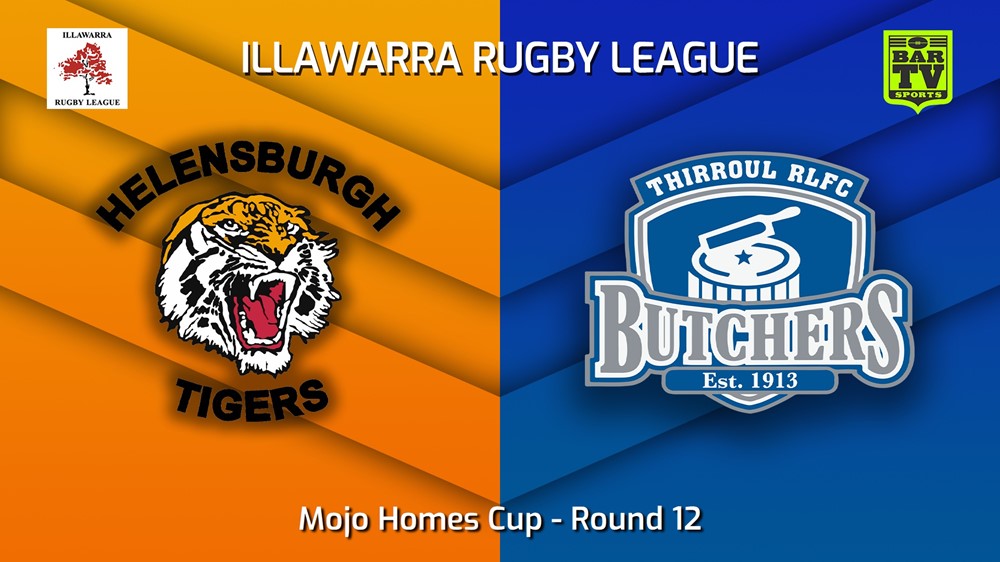 220723-Illawarra Round 12 - Mojo Homes Cup - Helensburgh Tigers v Thirroul Butchers Minigame Slate Image