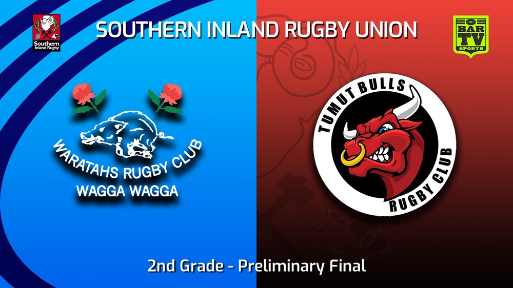 230805-Southern Inland Rugby Union Preliminary Final - 2nd Grade - Wagga Waratahs v Tumut Bulls Slate Image