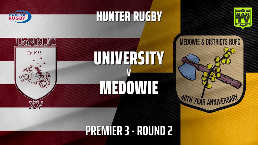 210422-HRU Round 2 - Premier 3 - University Of Newcastle v Medowie Marauders Slate Image
