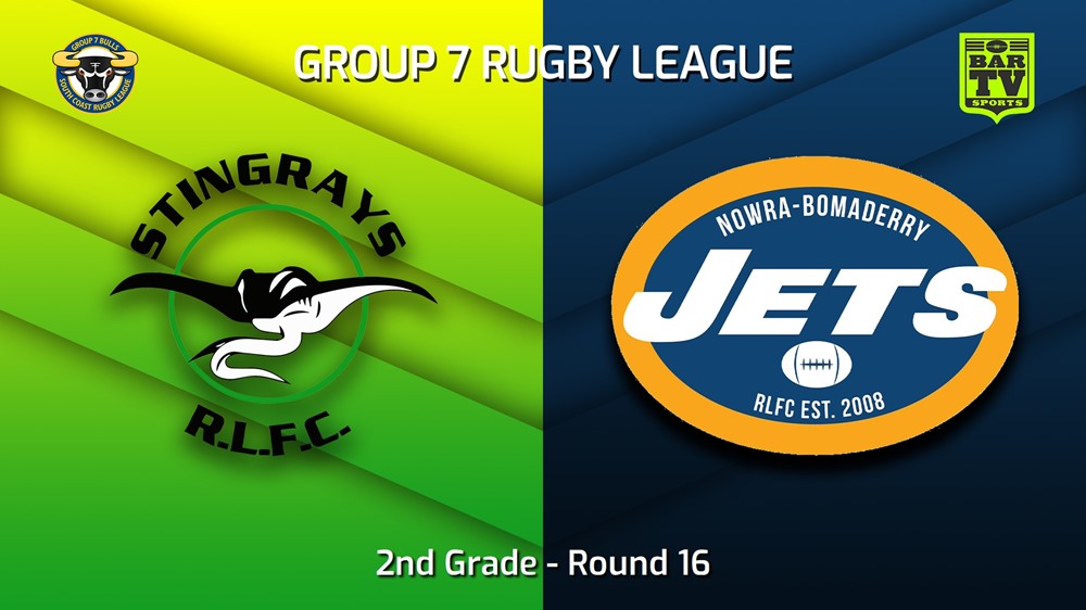 230806-South Coast Round 16 - 2nd Grade - Stingrays of Shellharbour v Nowra-Bomaderry Jets Slate Image