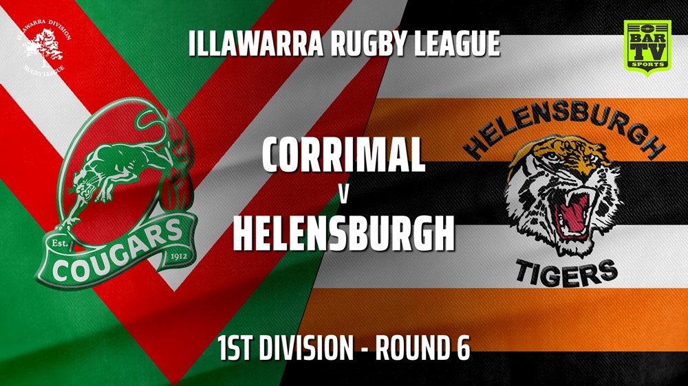 210522-IRL Round 6 - 1st Division - Corrimal Cougars v Helensburgh Tigers Slate Image