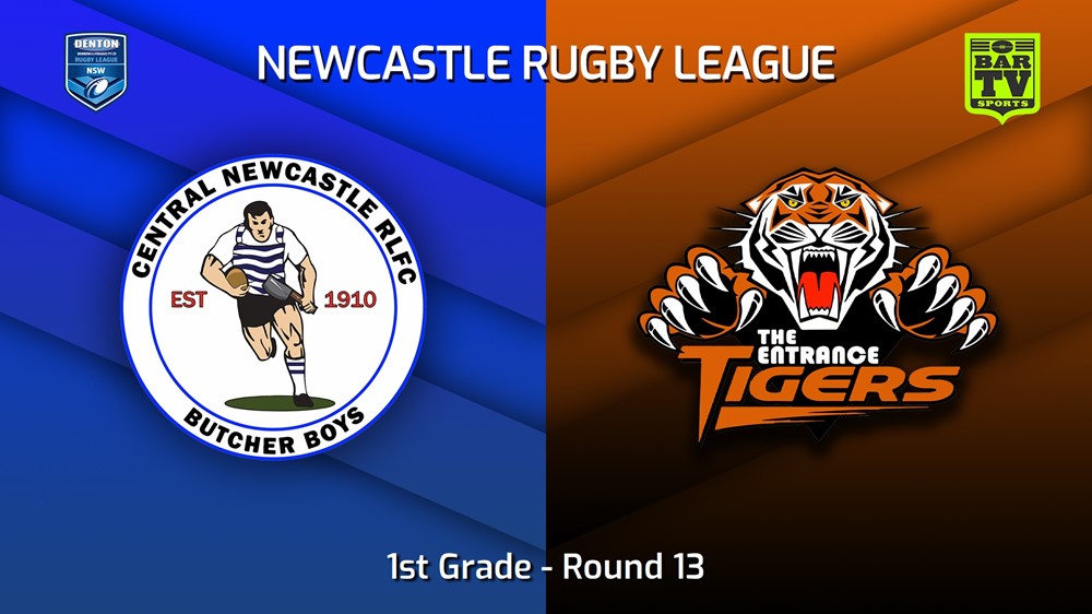 230625-Newcastle RL Round 13 - 1st Grade - Central Newcastle Butcher Boys v The Entrance Tigers Slate Image