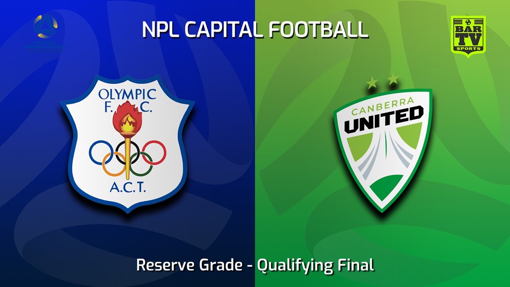 230910-NPL Women - Reserve Grade - Capital Football Qualifying Final - Canberra Olympic FC (women) v Canberra United Academy Slate Image