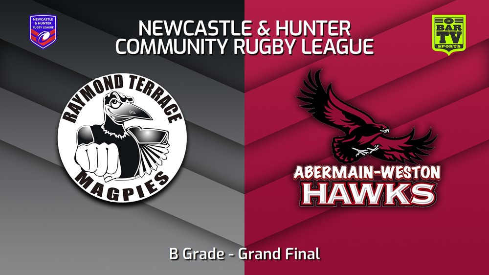 230909-NHRL Grand Final - B Grade - Raymond Terrace Magpies v Abermain Weston Hawks Slate Image