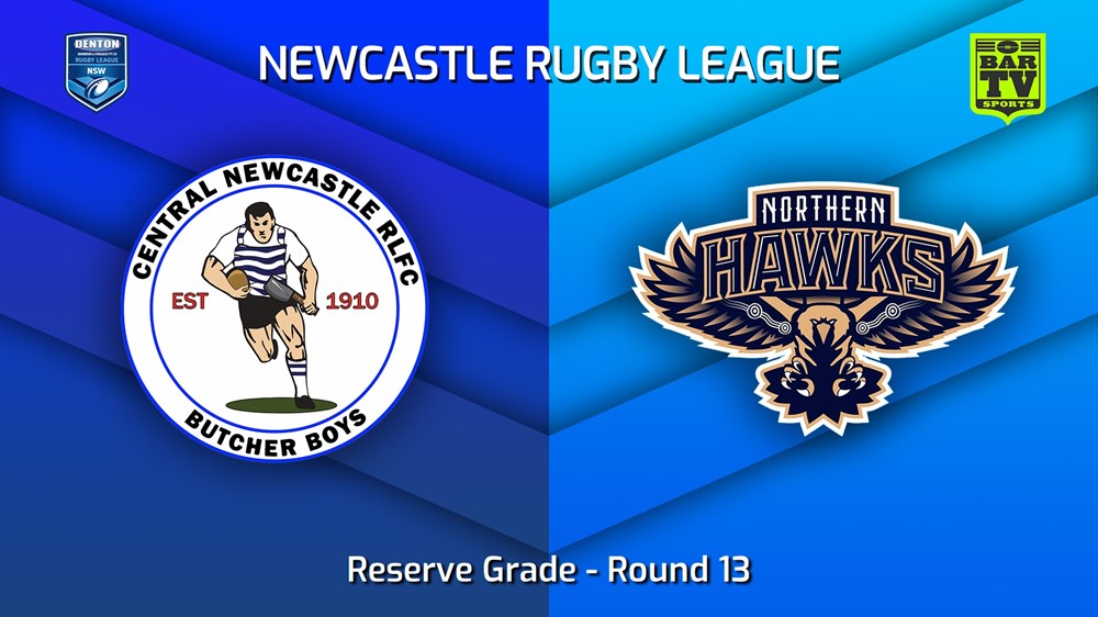 230625-Newcastle RL Round 13 - Reserve Grade - Central Newcastle Butcher Boys v Northern Hawks Minigame Slate Image
