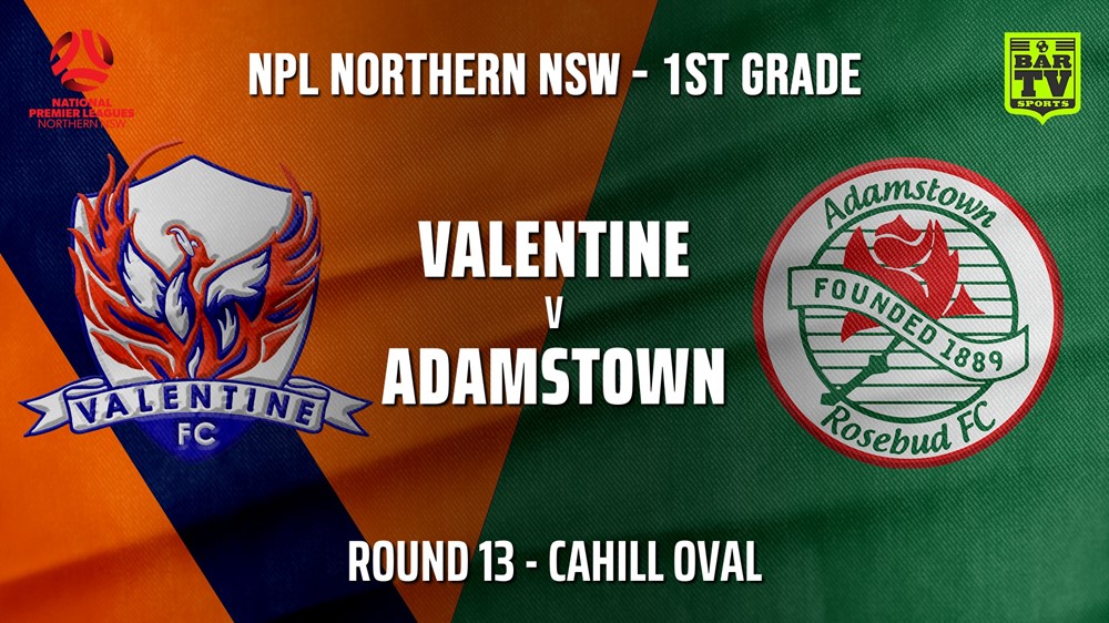 MINI GAME: NNSW NPL Round 13 - Valentine Phoenix FC v Adamstown Rosebud FC Slate Image