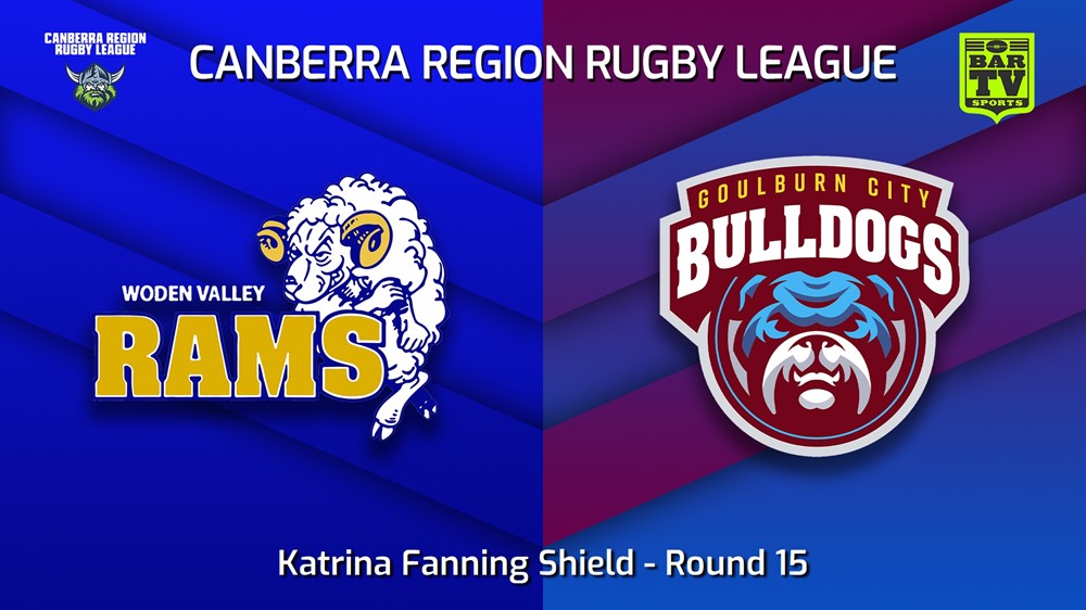 220730-Canberra Round 15 - Katrina Fanning Shield - Woden Valley Rams v Goulburn City Bulldogs Slate Image