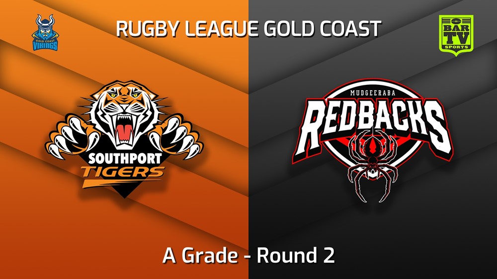220403-Gold Coast Round 2 - A Grade - Southport Tigers v Mudgeeraba Redbacks Slate Image