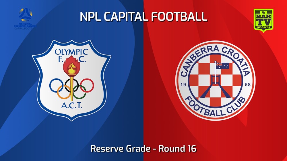 240728-video-NPL Women - Reserve Grade - Capital Football Round 16 - Canberra Olympic FC W v Canberra Croatia FC W Slate Image