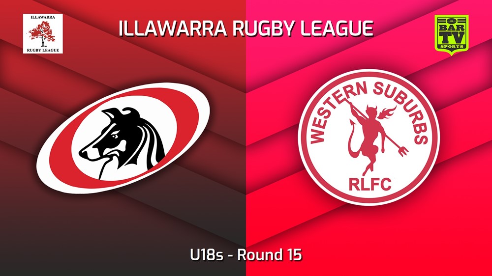230812-Illawarra Round 15 - U18s - Collegians v Western Suburbs Devils Slate Image