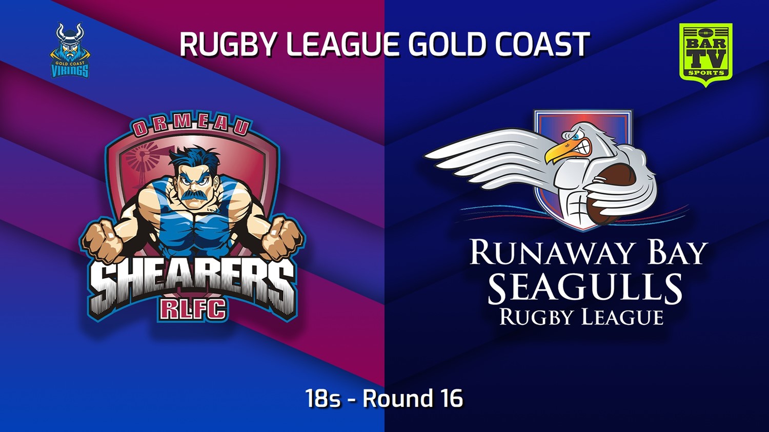MINI GAME: Gold Coast Round 16 - 18s - Ormeau Shearers v Runaway Bay Seagulls Slate Image
