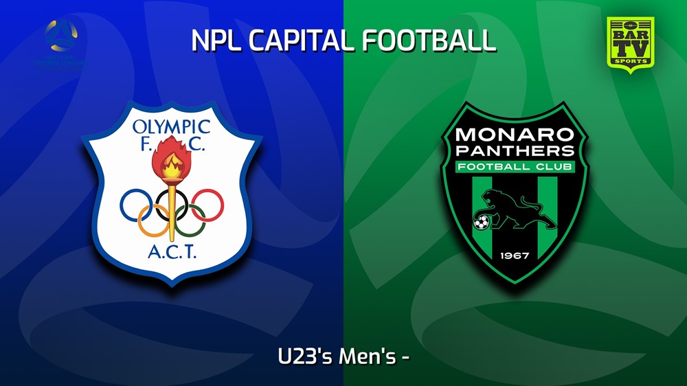 230513-Capital NPL U23 Round 6 - Canberra Olympic U23 v Monaro Panthers U23 Slate Image
