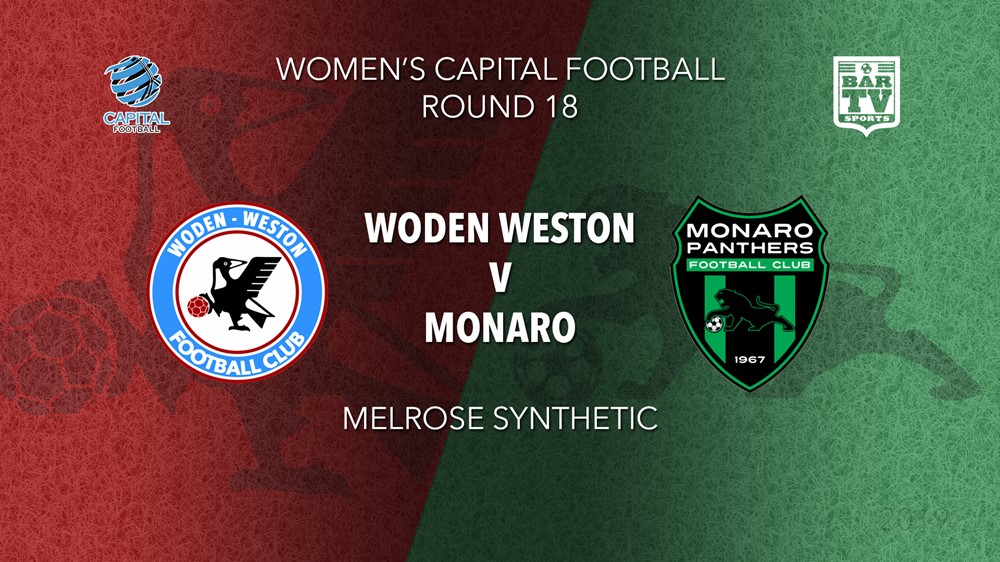 NPL Women - Capital Territory Round 18 - Woden-Weston FC (women) v Monaro Panthers FC (women) Slate Image